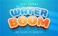 Water boom cartoon style text effect Royalty Free Stock Photo