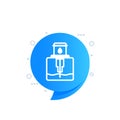 water borehole, well icon, vector