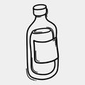 Water bottle doodle vector icon. Drawing sketch illustration hand drawn line eps10 Royalty Free Stock Photo