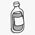 Water bottle doodle vector icon. Drawing sketch illustration hand drawn line eps10 Royalty Free Stock Photo