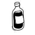 Water bottle doodle vector icon. Drawing sketch illustration hand drawn line eps10 Royalty Free Stock Photo