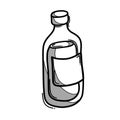 Water bottle doodle vector icon. Drawing sketch illustration hand drawn line eps10 Royalty Free Stock Photo