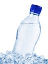 Water bottle in ice