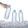 Water Bottle on Ice Cube Royalty Free Stock Photo