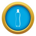 Water bottle icon blue vector isolated Royalty Free Stock Photo