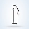 Water bottle line art. Simple vector modern icon design illustration Royalty Free Stock Photo