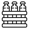 Water bottle pack icon outline vector. Delivery service Royalty Free Stock Photo