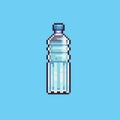 Water bottle pixel art illustration icon for game Royalty Free Stock Photo