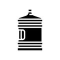 water bottle for prepare coffee glyph icon vector illustration