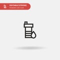 Water Bottle Simple vector icon. Illustration symbol design template for web mobile UI element. Perfect color modern pictogram on Royalty Free Stock Photo