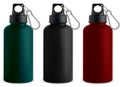 Water bottle. Steel metal thermo flask. Sport. 3d Royalty Free Stock Photo