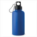 Water bottle. Steel metal thermo flask. Sport. 3d Royalty Free Stock Photo