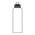 Water bottle thermo black and white
