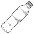 Water bottle. Vector concept in doodle and sketch style