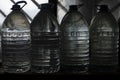 Water bottles. Water in canisters. Supply of fresh water Royalty Free Stock Photo