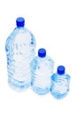 Water bottles isolated over white Royalty Free Stock Photo