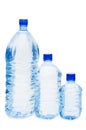 Water bottles isolated over white Royalty Free Stock Photo