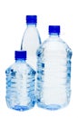 Water bottles isolated over white Royalty Free Stock Photo