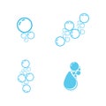 Water bubble icon design template isolated vector image Royalty Free Stock Photo