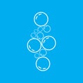 Water bubble icon design template isolated vector image Royalty Free Stock Photo