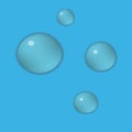 Water bubbles blue