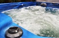 Spa Jacuzzi Hot tub bubbling water close up Royalty Free Stock Photo