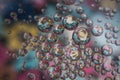 Water Bubbles with colorful flowers inside Royalty Free Stock Photo