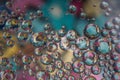 Water Bubbles with colorful flowers Royalty Free Stock Photo