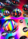 Water bubbles on compact disc surface Royalty Free Stock Photo