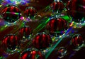 Water bubbles on compact disc surface Royalty Free Stock Photo