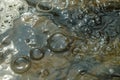 Water bubbles form abstract patterns and tectures 9 Royalty Free Stock Photo