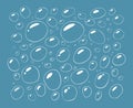 Water with bubbles. Set of elements, cartoon vector illustration Royalty Free Stock Photo