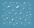 Water with bubbles. Set of elements, cartoon vector illustration Royalty Free Stock Photo