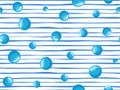 Water bubbles stripe seamless pattern on a white background Royalty Free Stock Photo