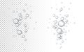 Water bubbles Vector illustration. Abstract Bubbles. White transparent background with bubbles Royalty Free Stock Photo