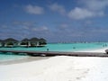 Water bungalow in paradise island, maldives Royalty Free Stock Photo