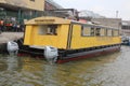 Water bus dock to convey workers Royalty Free Stock Photo