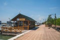 Water bus vaporetto station on island of Torcello in Venice, Italy Royalty Free Stock Photo