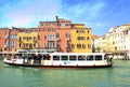 Water bus in Venice canal Royalty Free Stock Photo