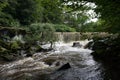 Weir in the river Darwen. Royalty Free Stock Photo