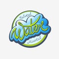 Water Calligraphic Label