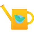 Water can with sprinkle icon flat vector