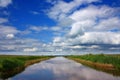 Water canal, blue sky Royalty Free Stock Photo