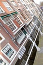 Water canal in city Delft, Netherlands