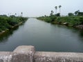 A water canal with full of water and beautiful view of Nature Royalty Free Stock Photo