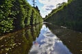 Water canal in Oliwa park in Gdansk - Danzig Royalty Free Stock Photo