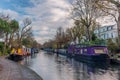 Water Canal and reflections in Little Venice in London Royalty Free Stock Photo