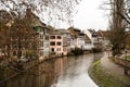 Water canal of Strasbourg, Alsace, France Royalty Free Stock Photo