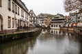 Water canal of Strasbourg, Alsace, France Royalty Free Stock Photo