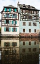 Water canal of Strasbourg, Alsace, France Royalty Free Stock Photo